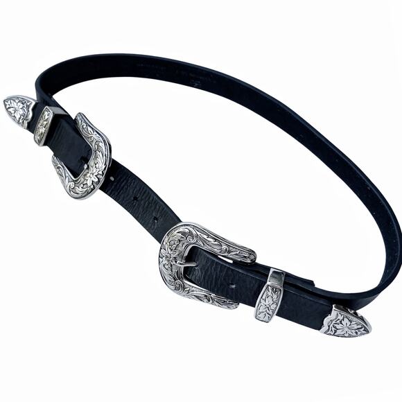 B-Low The Belt Double Buckle Leather Western Belt Silver Hardware Ranch Festival main image 11